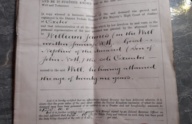 Document from 1904, Will - Photo 1