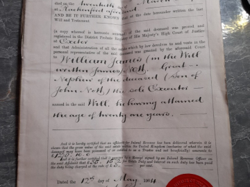 Photo: Document from 1904, Will
